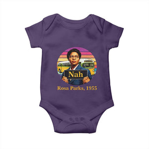 Rosa Parks Quote Baby Onesie The Only Tired I Was Was Tired Of Giving In TS12 Purple Print Your Wear