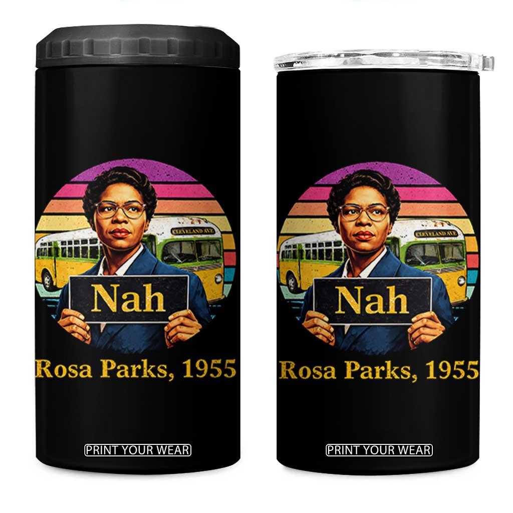Rosa Parks Quote 4 in 1 Can Cooler Tumbler The Only Tired I Was Was Tired Of Giving In TS12 One Size: 16 oz Black Print Your Wear