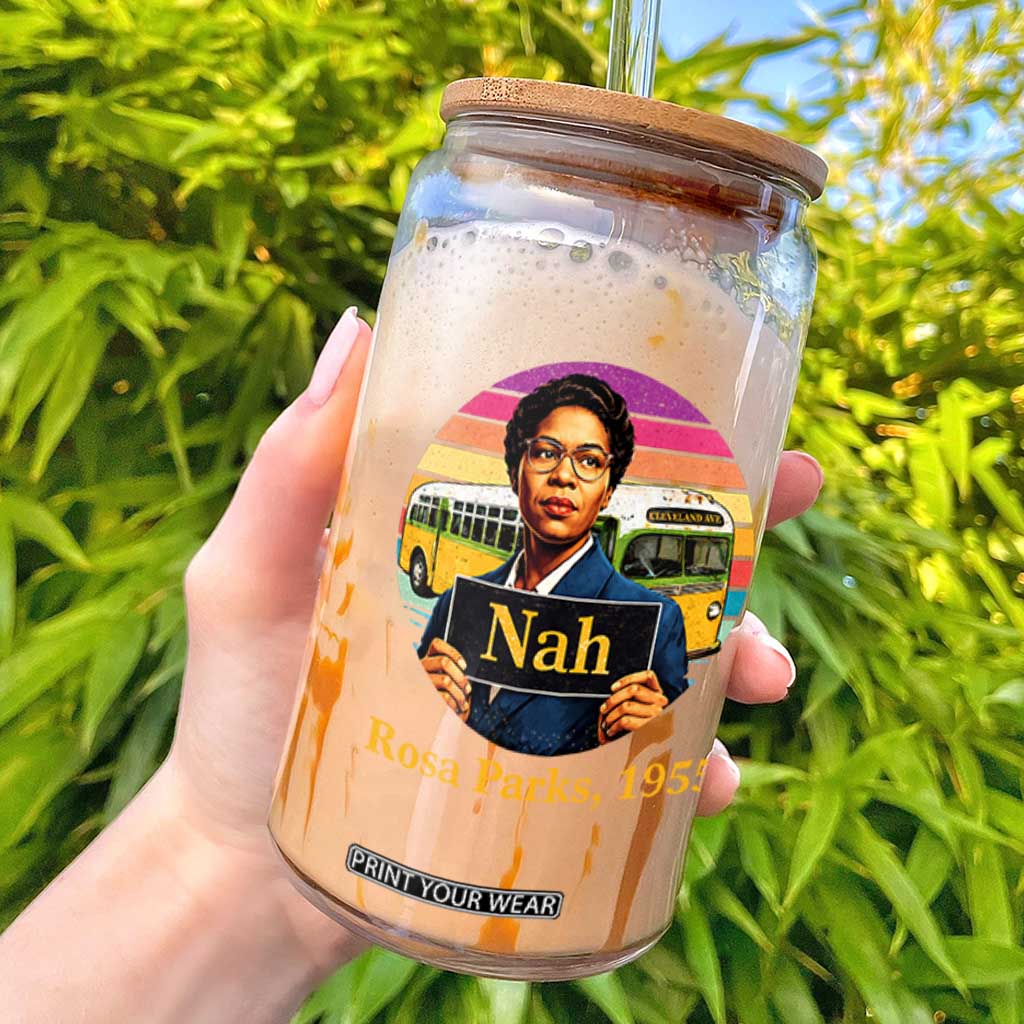 Rosa Parks Quote Glass Can The Only Tired I Was Was Tired Of Giving In TS12 Black Print Your Wear