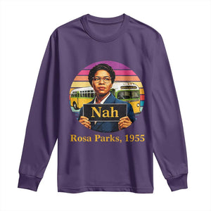 Rosa Parks Quote Long Sleeve Shirt The Only Tired I Was Was Tired Of Giving In TS12 Purple Print Your Wear