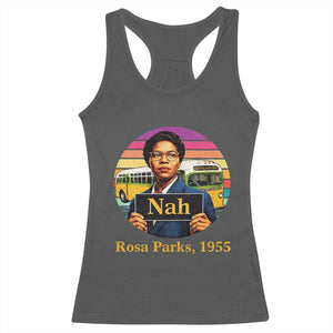 Rosa Parks Quote Racerback Tank Top The Only Tired I Was Was Tired Of Giving In TS12 Dark Heather Print Your Wear