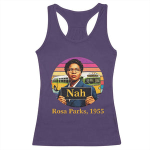 Rosa Parks Quote Racerback Tank Top The Only Tired I Was Was Tired Of Giving In TS12 Purple Print Your Wear