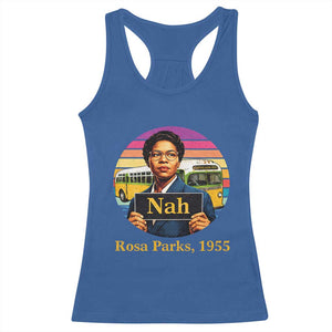 Rosa Parks Quote Racerback Tank Top The Only Tired I Was Was Tired Of Giving In TS12 Royal Blue Print Your Wear