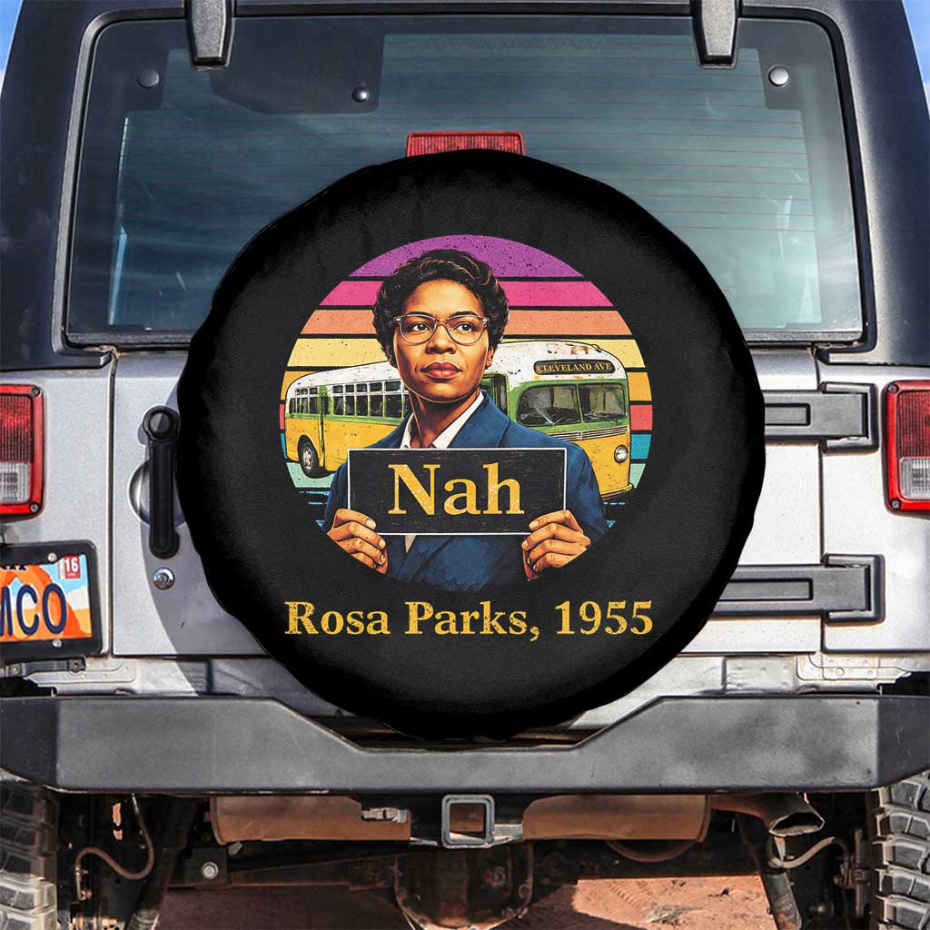 Rosa Parks Quote Spare Tire Cover The Only Tired I Was Was Tired Of Giving In TS12 No hole Black Print Your Wear