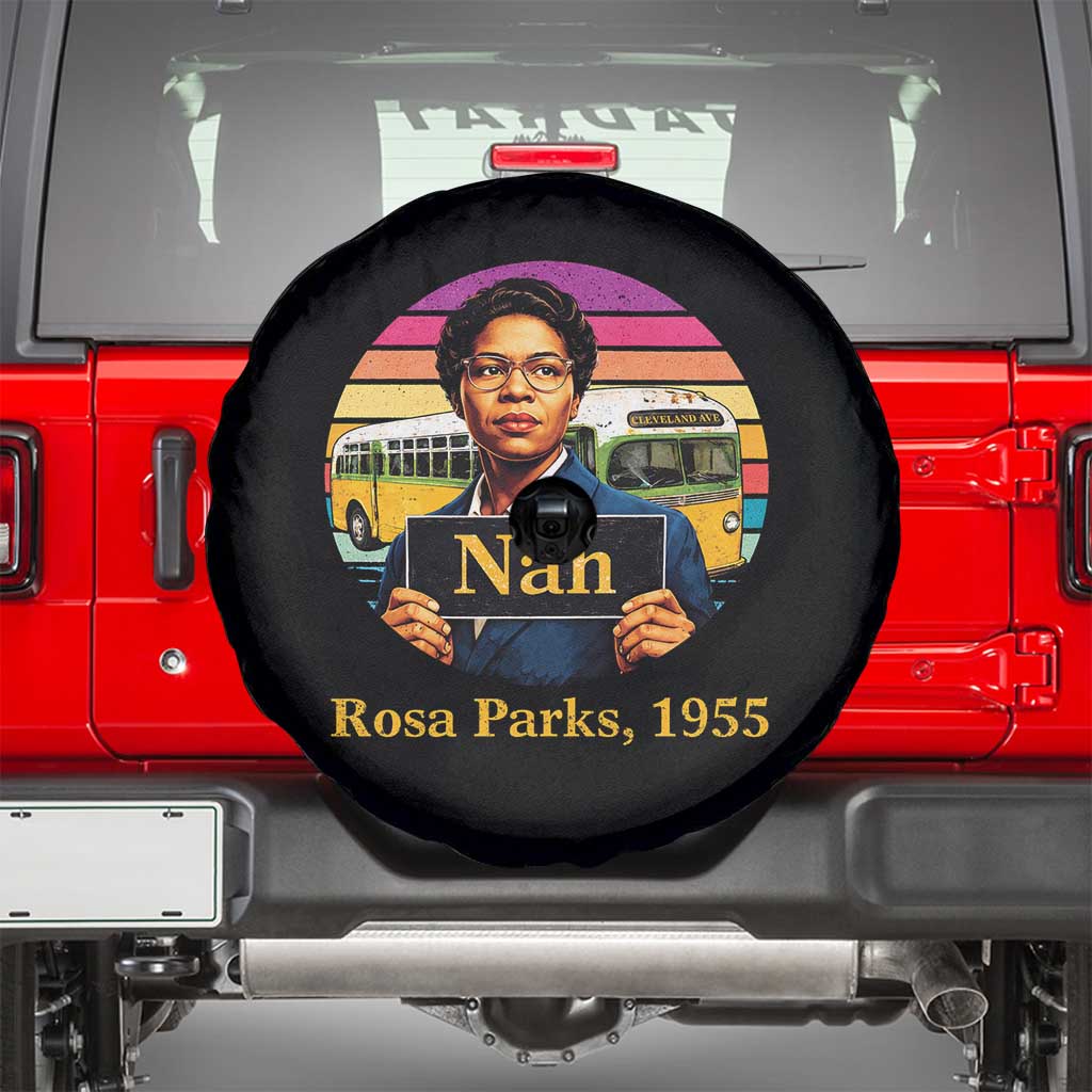 Rosa Parks Quote Spare Tire Cover The Only Tired I Was Was Tired Of Giving In TS12 Black Print Your Wear