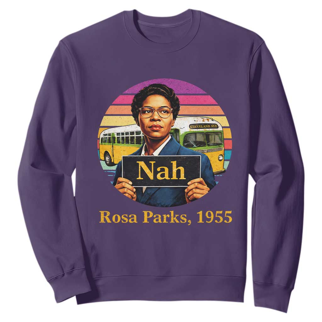 Rosa Parks Quote Sweatshirt The Only Tired I Was Was Tired Of Giving In TS12 Purple Print Your Wear