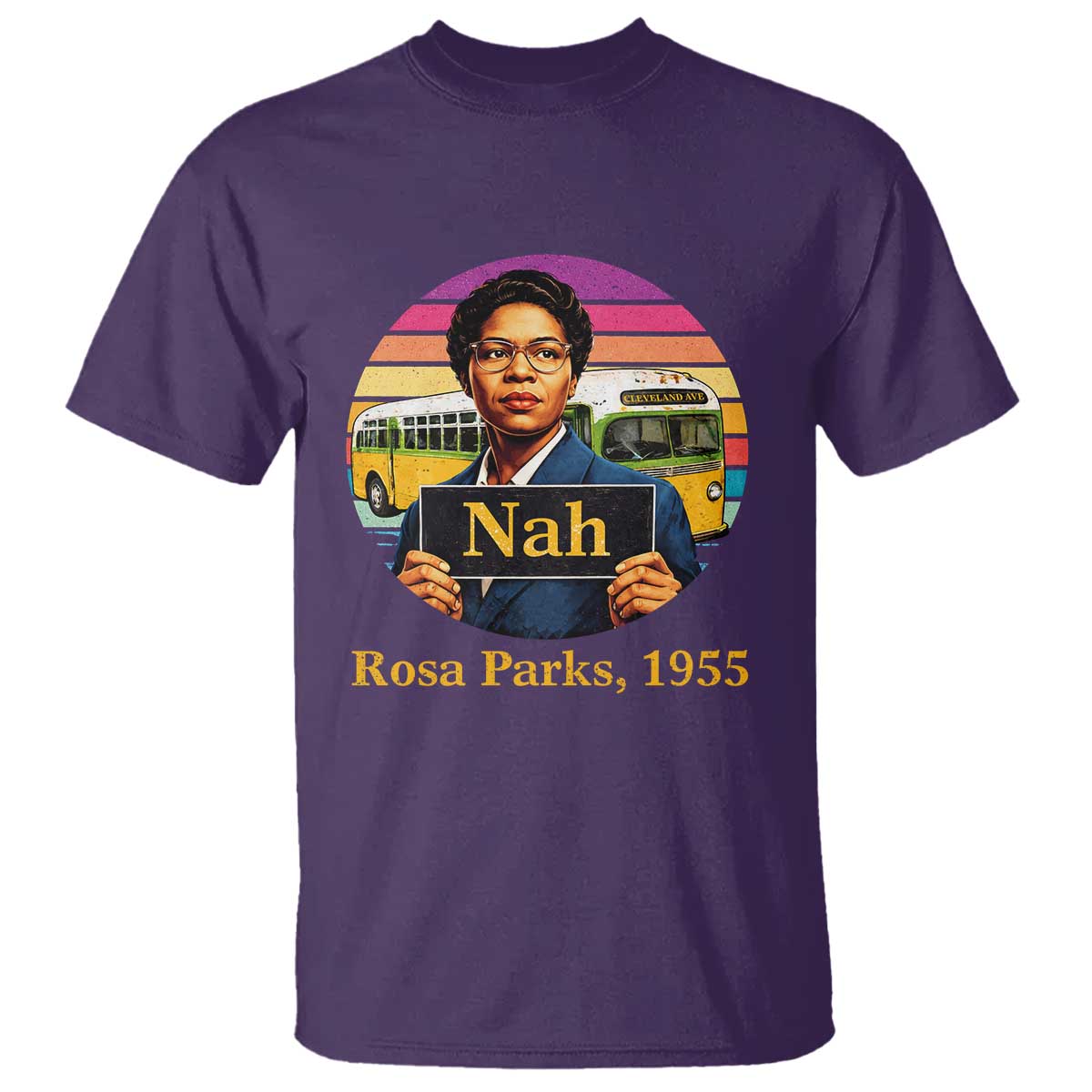 Rosa Parks Quote T Shirt The Only Tired I Was Was Tired Of Giving In TS12 Purple Print Your Wear
