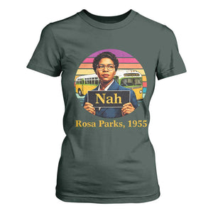 Rosa Parks Quote T Shirt For Women The Only Tired I Was Was Tired Of Giving In TS12 Dark Forest Green Print Your Wear