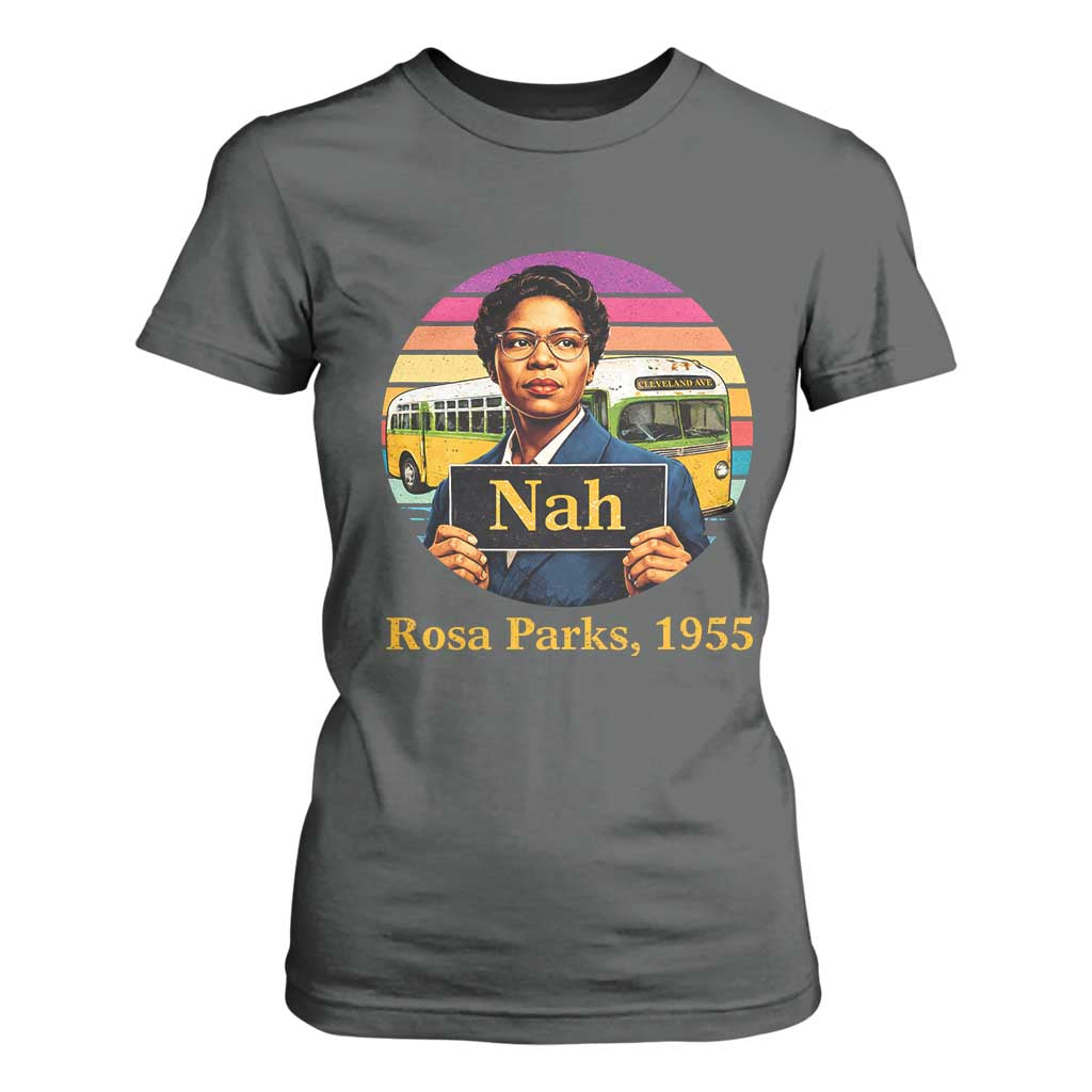 Rosa Parks Quote T Shirt For Women The Only Tired I Was Was Tired Of Giving In TS12 Dark Heather Print Your Wear