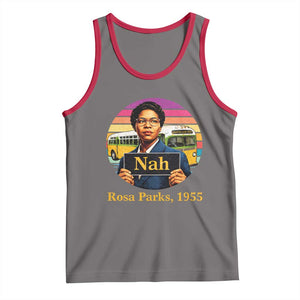 Rosa Parks Quote Tank Top The Only Tired I Was Was Tired Of Giving In TS12 Deep Heather Red Print Your Wear