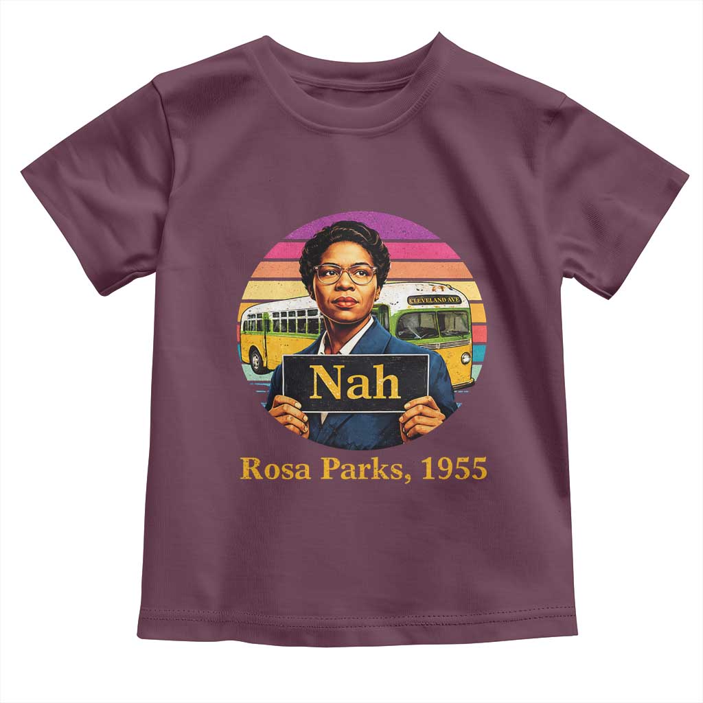 Rosa Parks Quote Toddler T Shirt The Only Tired I Was Was Tired Of Giving In TS12 Maroon Print Your Wear