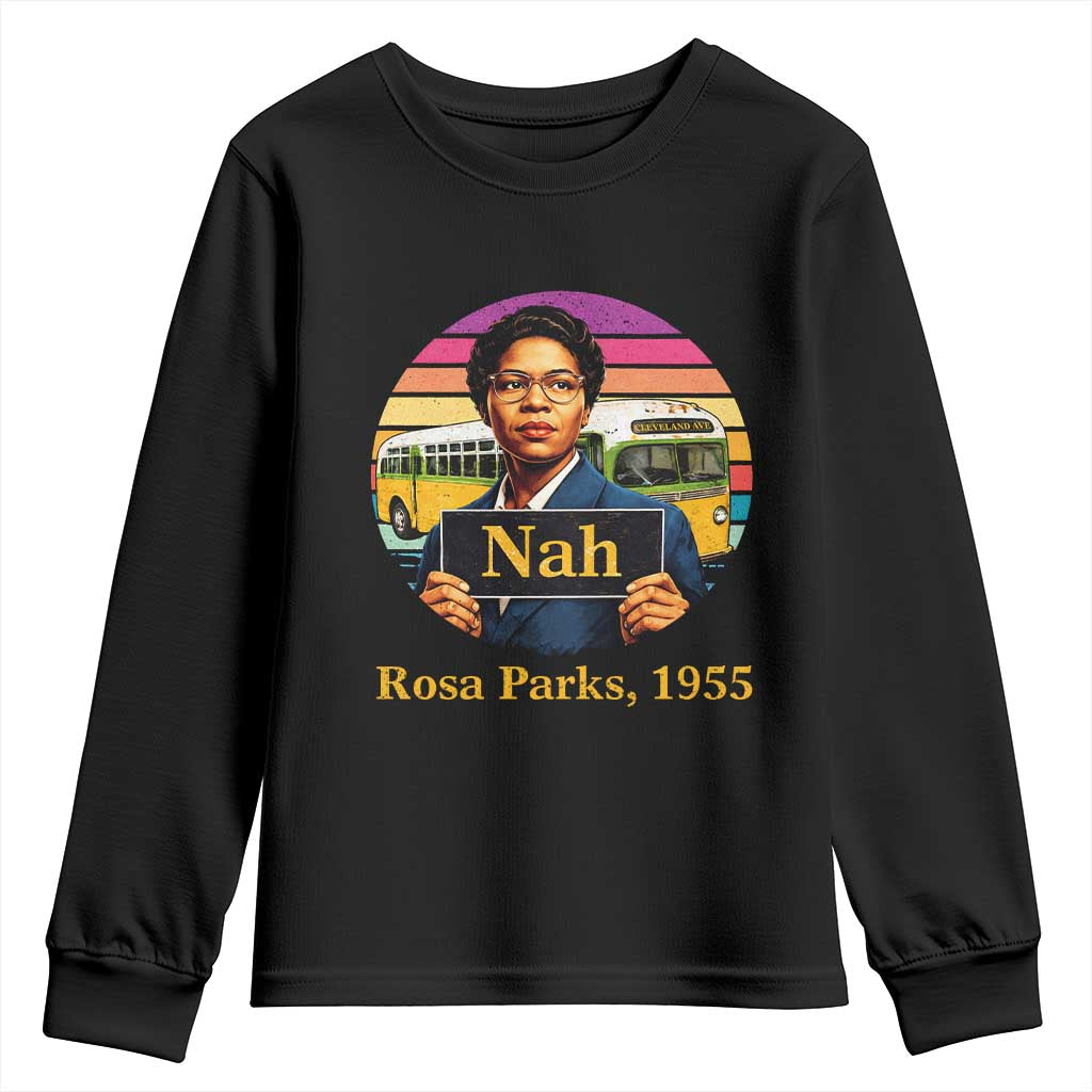 Rosa Parks Quote Youth Sweatshirt The Only Tired I Was Was Tired Of Giving In TS12 Black Print Your Wear