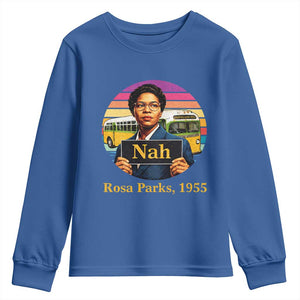 Rosa Parks Quote Youth Sweatshirt The Only Tired I Was Was Tired Of Giving In TS12 Royal Blue Print Your Wear