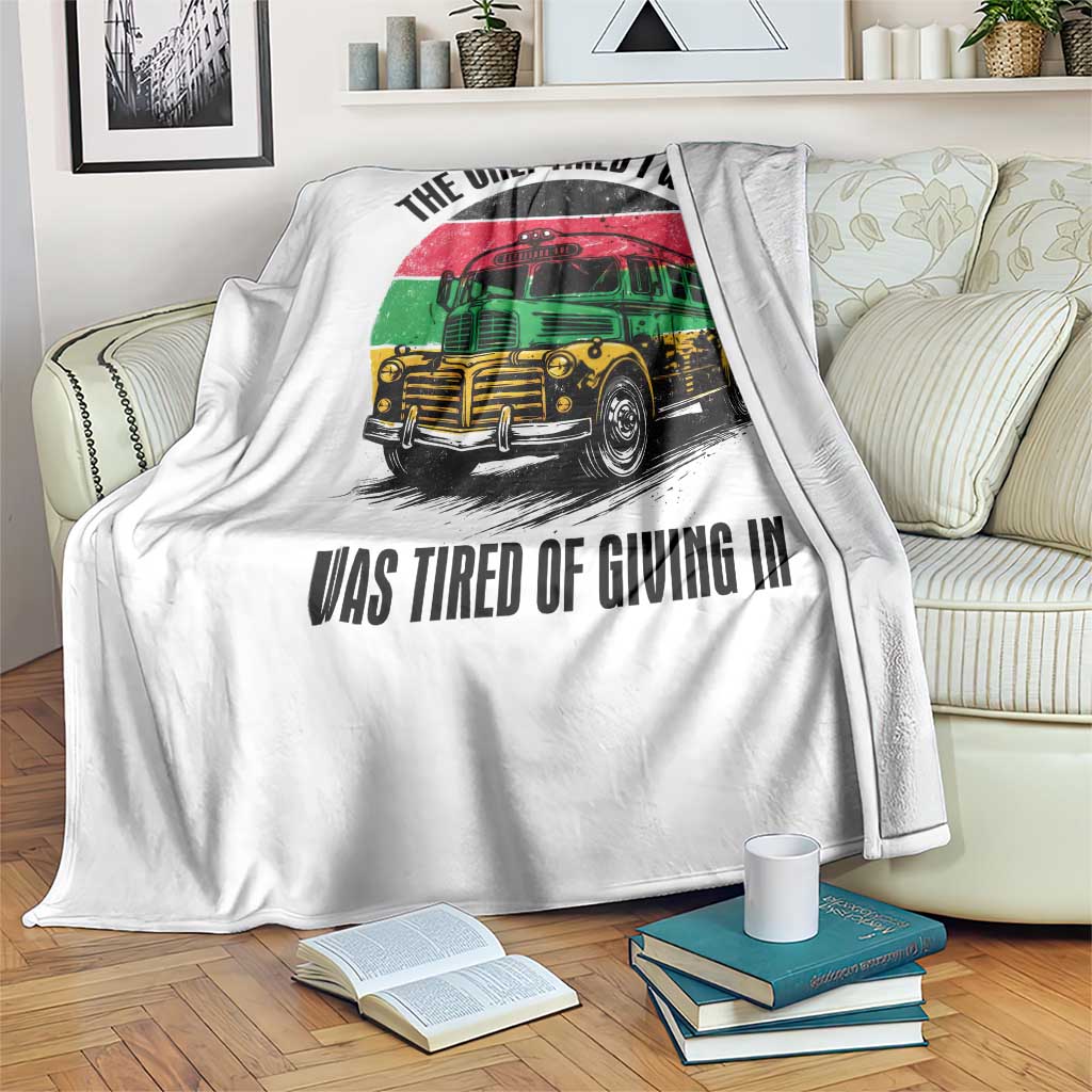 Rosa Parks Tired Of Giving In Throw Blanket Civil Bus Protest TS12 Print Your Wear