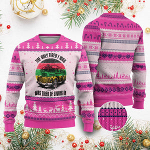 Rosa Parks Tired Of Giving In Ugly Christmas Sweater Civil Bus Protest TS12 Hot Pink Print Your Wear