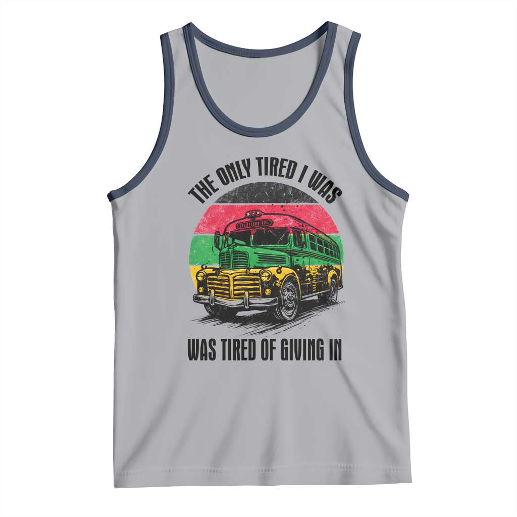 Rosa Parks Tired Of Giving In Tank Top Civil Bus Protest TS12 Athletic Heather Navy Print Your Wear