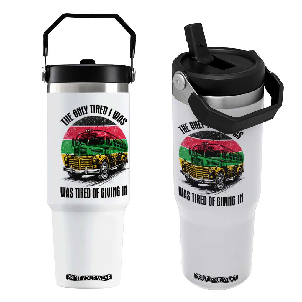 Rosa Parks Tired Of Giving In Flip Straw Tumbler Civil Bus Protest TS12 One Size: 30 oz White Print Your Wear