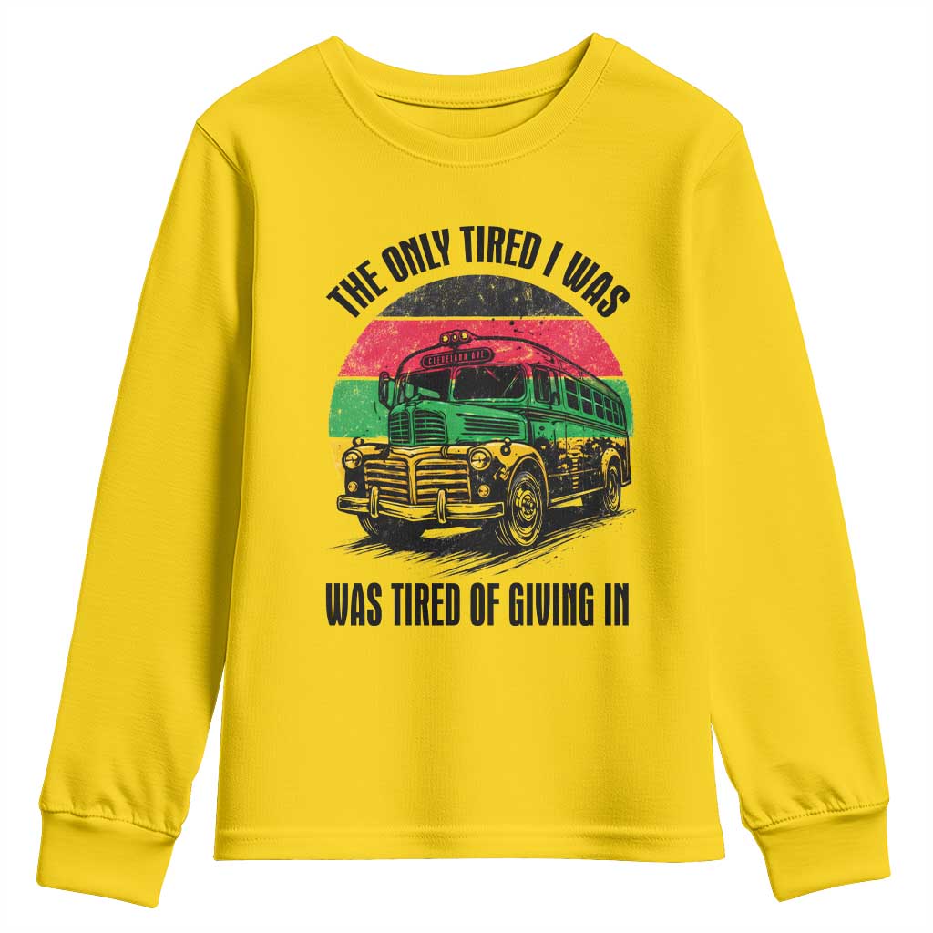 Rosa Parks Tired Of Giving In Youth Sweatshirt Civil Bus Protest TS12 Daisy Print Your Wear