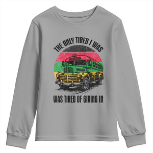 Rosa Parks Tired Of Giving In Youth Sweatshirt Civil Bus Protest TS12 Sport Gray Print Your Wear