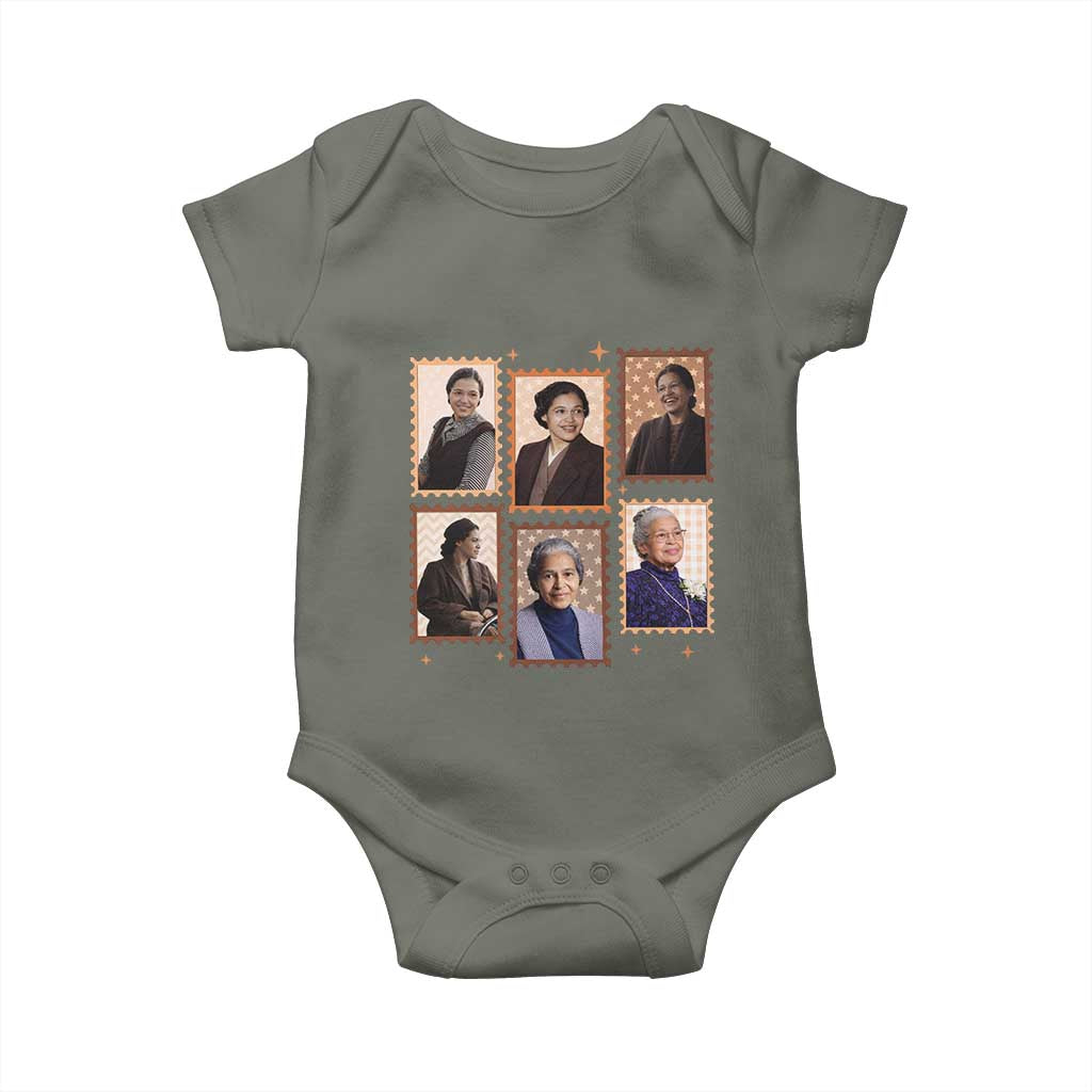 Rosa Parks Baby Onesie African American Civil Rights Legacy TS12 Military Green Print Your Wear