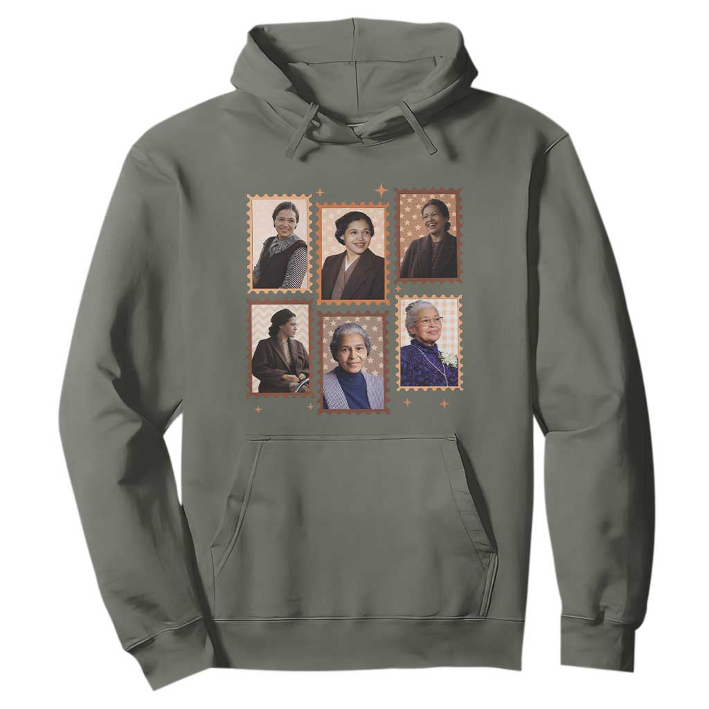 Rosa Parks Hoodie African American Civil Rights Legacy TS12 Military Green Print Your Wear