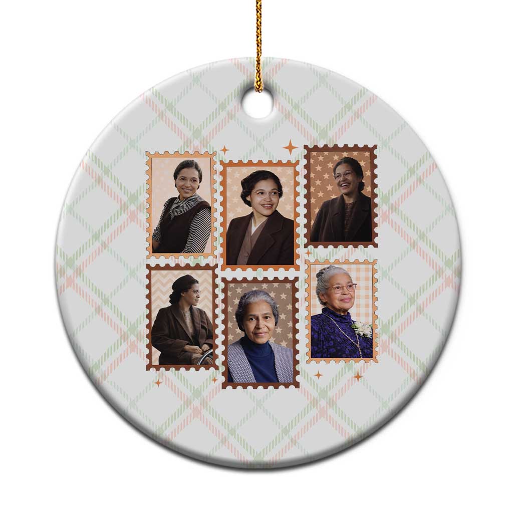Rosa Parks Ceramic Ornament African American Civil Rights Legacy TS12 1pc Christmas Plaid Print Your Wear