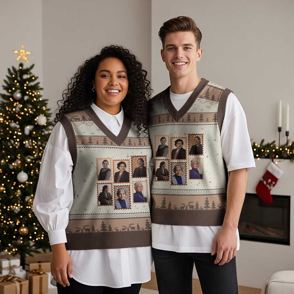 Rosa Parks V-Neck Knit Sweater Vest African American Civil Rights Legacy TS12 Mocha Mousse Print Your Wear