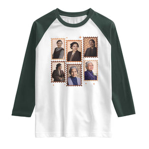Rosa Parks Raglan Shirt African American Civil Rights Legacy TS12 White Dark Forest Green Print Your Wear