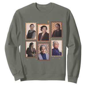 Rosa Parks Sweatshirt African American Civil Rights Legacy TS12 Military Green Print Your Wear