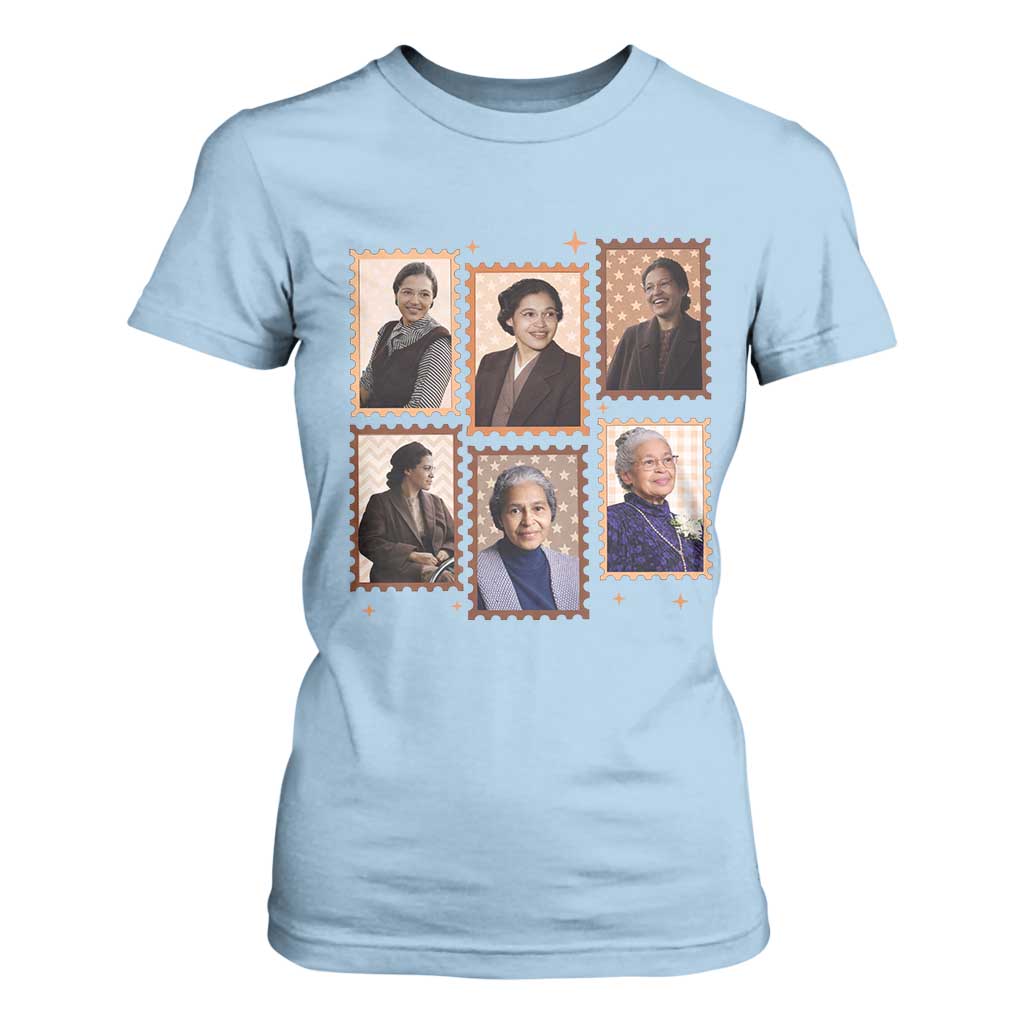 Rosa Parks T Shirt For Women African American Civil Rights Legacy TS12 Light Blue Print Your Wear