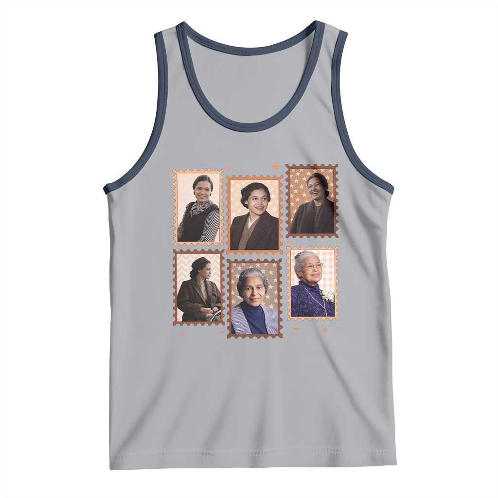Rosa Parks Tank Top African American Civil Rights Legacy TS12 Athletic Heather Navy Print Your Wear