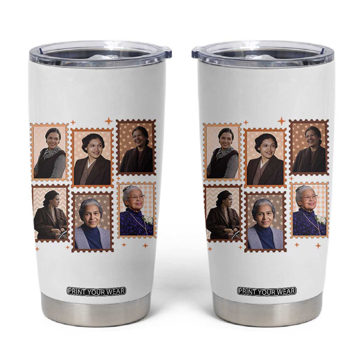 Rosa Parks Tumbler Cup African American Civil Rights Legacy TS12 White Print Your Wear