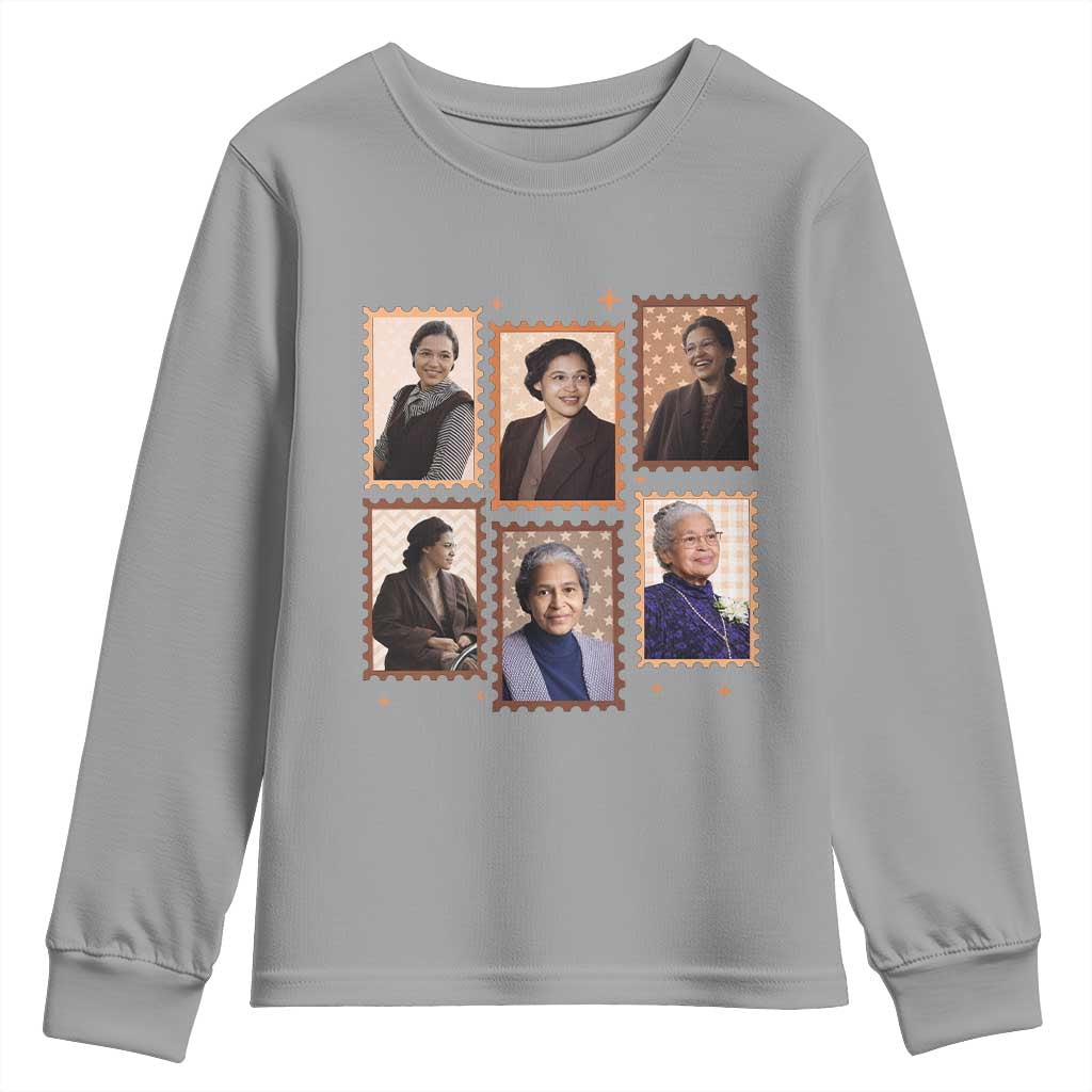 Rosa Parks Youth Sweatshirt African American Civil Rights Legacy TS12 Sport Gray Print Your Wear