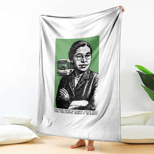 Rosa Parks Quote Throw Blanket Never Be Fearful When It Is Right TS12 Print Your Wear