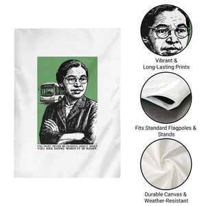 Rosa Parks Quote Garden Flag Never Be Fearful When It Is Right TS12 Print Your Wear