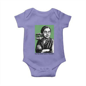 Rosa Parks Quote Baby Onesie Never Be Fearful When It Is Right TS12 Violet Print Your Wear