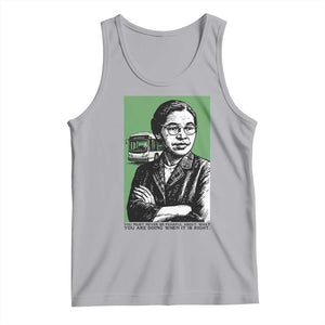 Rosa Parks Quote Tank Top Never Be Fearful When It Is Right TS12 Athletic Heather Print Your Wear