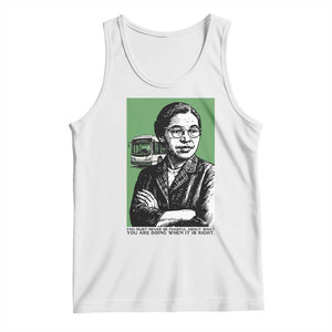 Rosa Parks Quote Tank Top Never Be Fearful When It Is Right TS12 White Print Your Wear