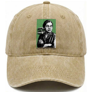 Rosa Parks Quote Washed Cotton Baseball Cap Never Be Fearful When It Is Right TS12 Print Your Wear
