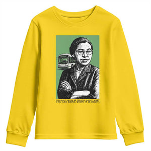Rosa Parks Quote Youth Sweatshirt Never Be Fearful When It Is Right TS12 Daisy Print Your Wear