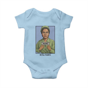 Nope Rosa Parks Baby Onesie Female Empowerment History Gift TS12 Light Blue Print Your Wear