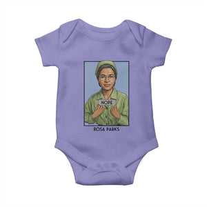 Nope Rosa Parks Baby Onesie Female Empowerment History Gift TS12 Violet Print Your Wear