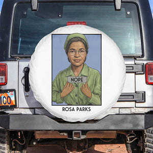 Nope Rosa Parks Spare Tire Cover Female Empowerment History Gift TS12 No hole White Print Your Wear