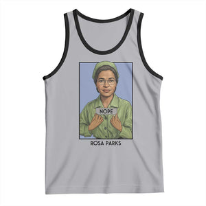 Nope Rosa Parks Tank Top Female Empowerment History Gift TS12 Athletic Heather Black Print Your Wear