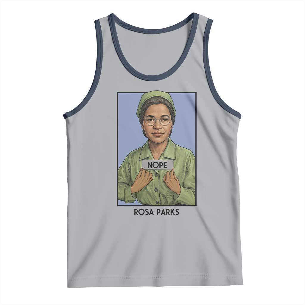 Nope Rosa Parks Tank Top Female Empowerment History Gift TS12 Athletic Heather Navy Print Your Wear