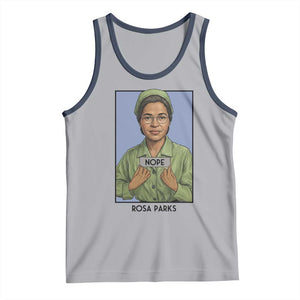 Nope Rosa Parks Tank Top Female Empowerment History Gift TS12 Athletic Heather Navy Print Your Wear