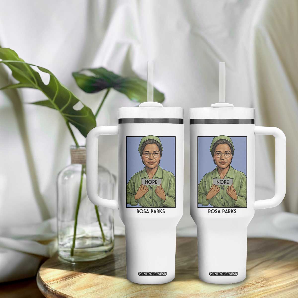 Nope Rosa Parks Tumbler With Handle Female Empowerment History Gift TS12 Print Your Wear