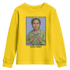 Nope Rosa Parks Youth Sweatshirt Female Empowerment History Gift TS12 Daisy Print Your Wear