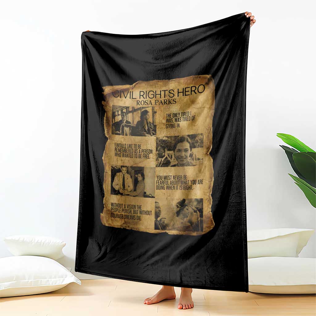 Rosa Parks Quote Throw Blanket Civil Rights History Hero TS12 Print Your Wear