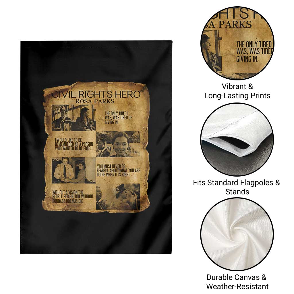 Rosa Parks Quote Garden Flag Civil Rights History Hero TS12 Print Your Wear